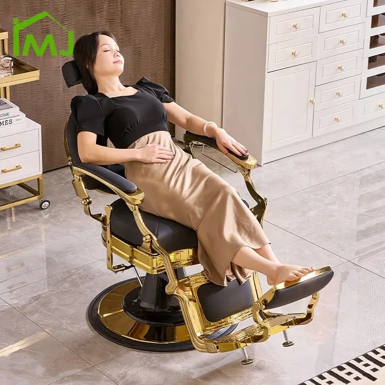 Beauty Salon Heavy Duty Barber Chair Hydraulic Recliner Hairdressing Chair — image 3