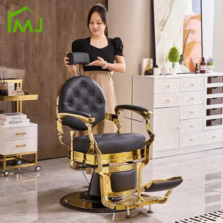 Beauty Salon Heavy Duty Barber Chair Hydraulic Recliner Hairdressing Chair — image 6