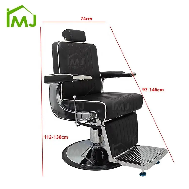 Luxury Styling Hairdressing Salon Waiting Saloon Barber Chair with Reclining Feature Hydraulic — view 6