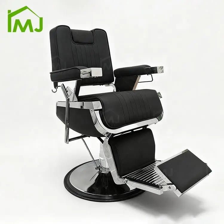 Hair Salon Furniture Synthetic Leather Head Reclining Hairdressing Sloon Barber Chair — view 1