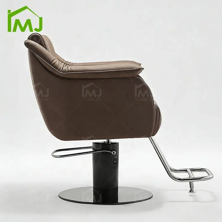 Salon Adjustable Height Seat PU Leather Rotate Hair Salon Simple Barber Chair — image 2