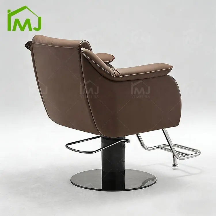 Salon Adjustable Height Seat PU Leather Rotate Hair Salon Simple Barber Chair — image 3