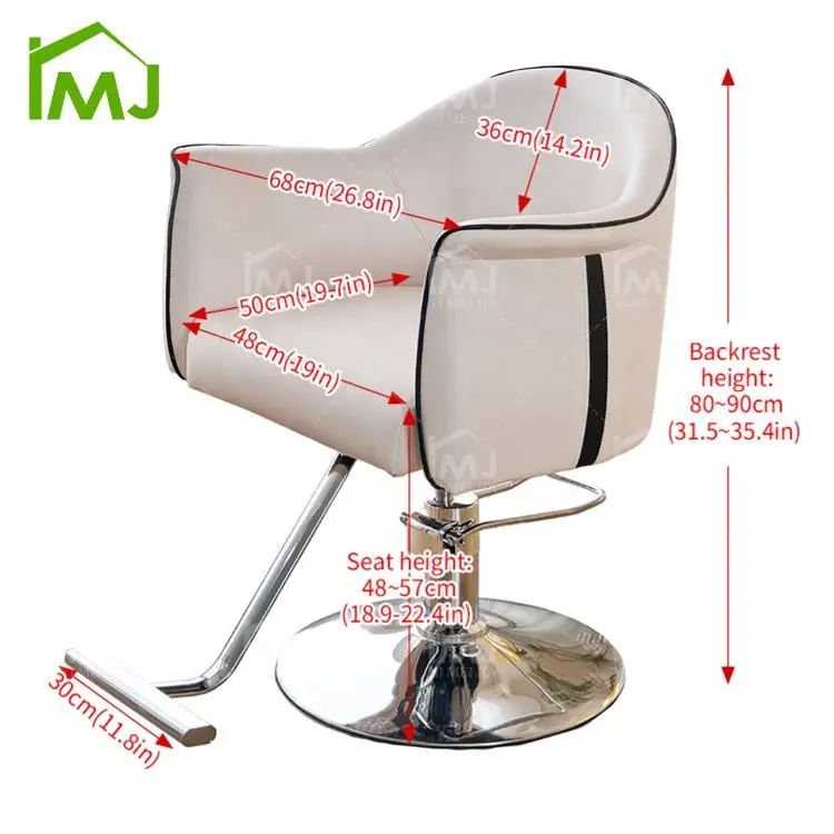 Beauty Hairdressing Waiting Chairs Hair Salon Revolving Hydraulic Barber Chair — image 7