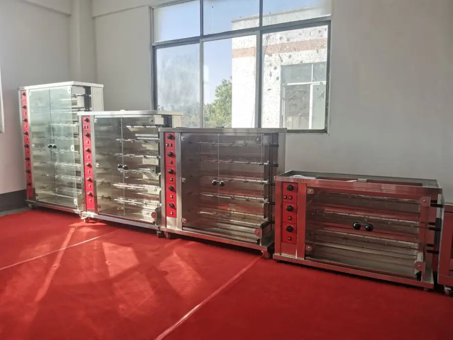 5 Rows BBQ Grill Rotisserie Gas Oven for Garden Outdoor Gas Carbon Dual Use Barbeque Grill — image 3