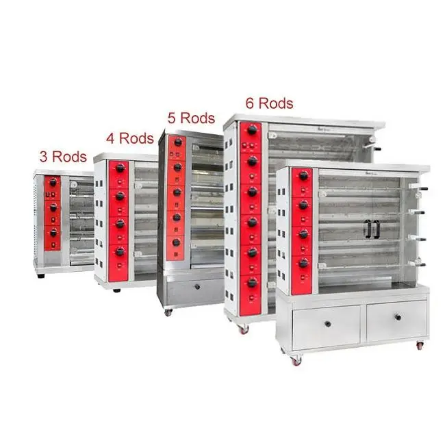5 Rows BBQ Grill Rotisserie Gas Oven for Garden Outdoor Gas Carbon Dual Use Barbeque Grill — image 6