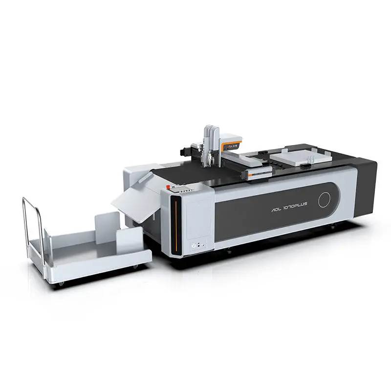 Aoyoo-1070 Carton Corrugated Cardboard Boxes Vinyl Cutter Knife Printing and Cutting Flatbed Plotter — view 3