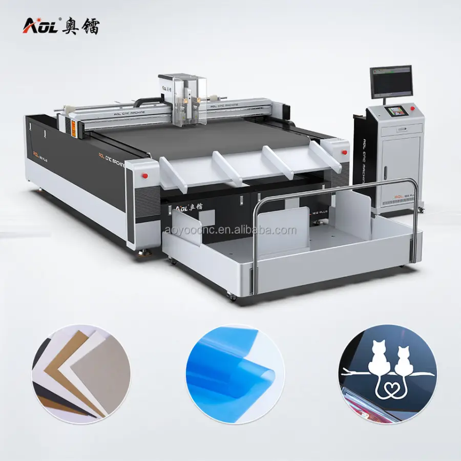 AOL Carton Box Cardboard Packaging Sticker Cutting Machine Digital Flatbed Cutter — image 3