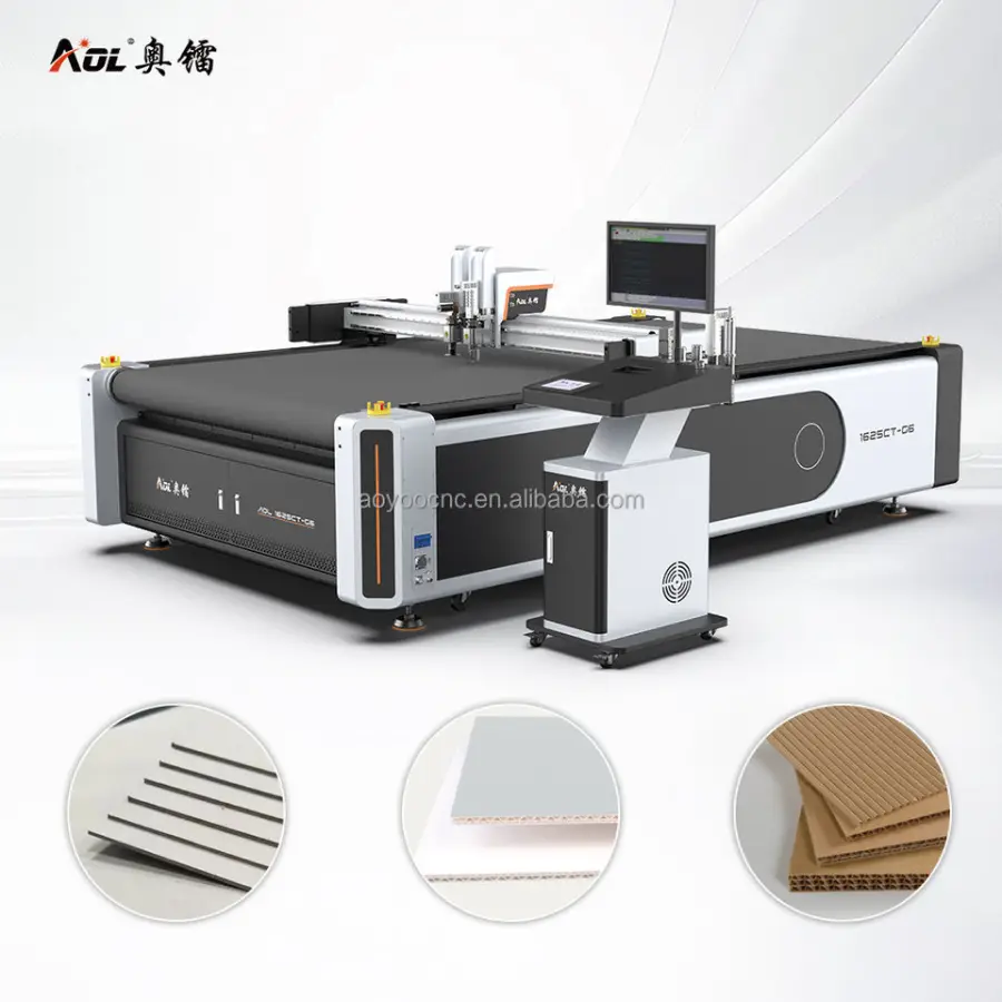 Automatic Cnc Cardboard Box Cutting Machine Digital Knife Cutter for Packaging Box With Creasing Tool — view 1