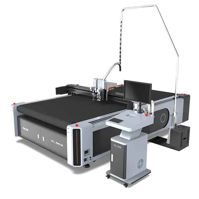 1625 Cnc Digital Corrugated Board Cardboard Automatic Oscillating Knife Ceasing Cutting Roll up Flatbed Cutter — image 6