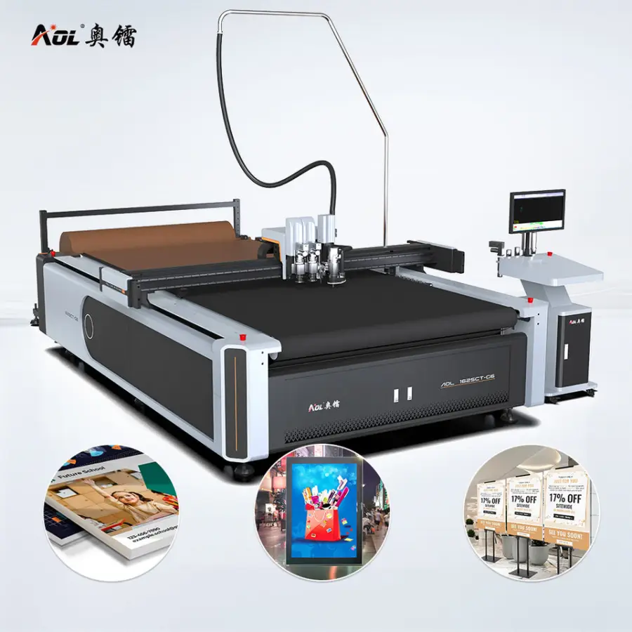 Cnc Digital Oscillating Knife Carton Corrugated Board Automatic Kiss Vinyl Cardboard Box Cutting Machine — image 3