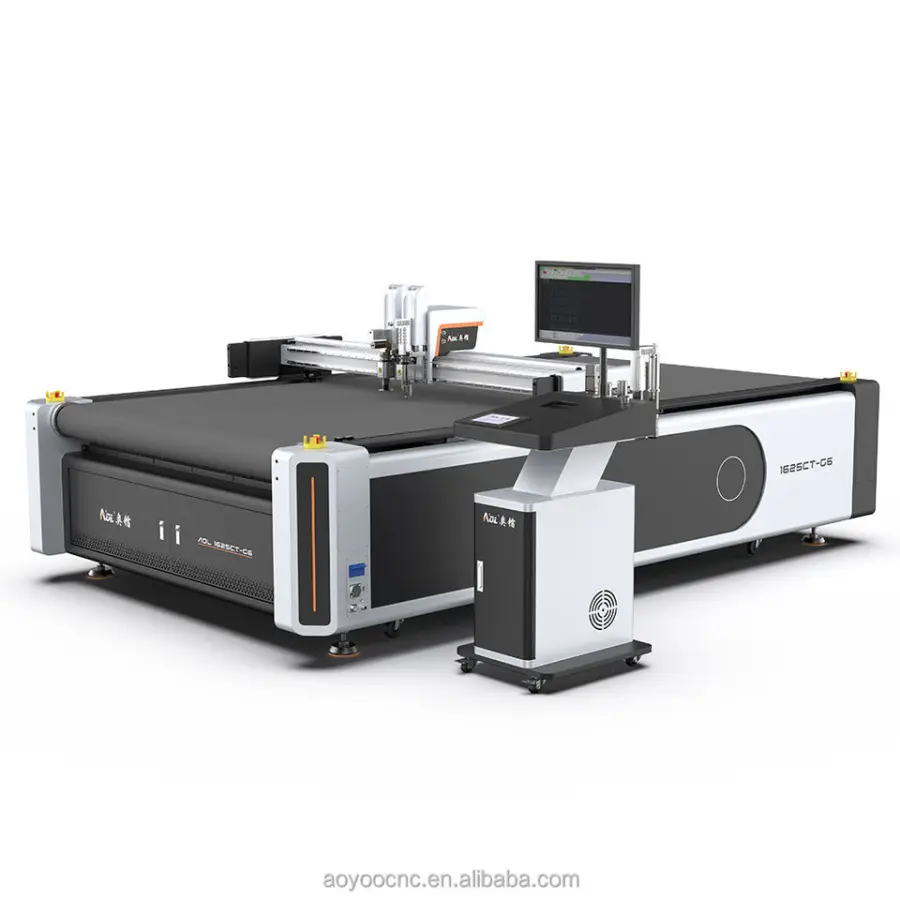 Flatbed Cnc Digital Cardboard Honeycomb Board Oscillating Knife Carton Corrugated Box Parcel Cutting Plotter Machine — view 1