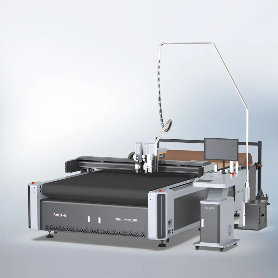 Fully Automatic PP Corrugated Cardboard Vinyl Pvc Acrylic 1625 Cnc Oscillating Knife Flatbed Digital Cutting Machine — view 3