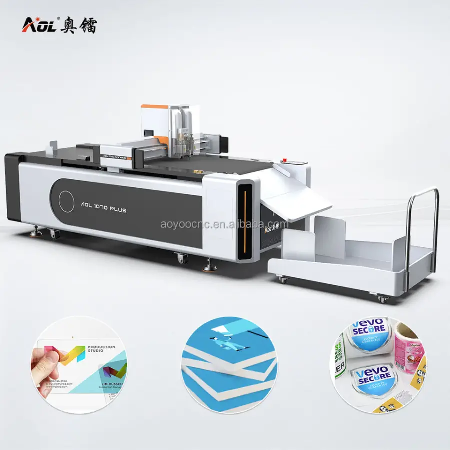 Aoyoo Custom Digital Flatbed Cutter Carton Box Vinyl Car Decals Sticker Cutting Machine — view 1
