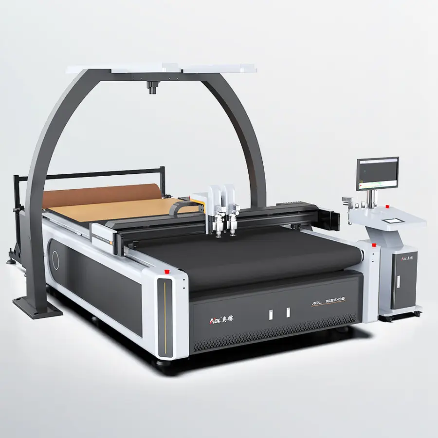 CNC Leather Textile Cutting Machine for Garment Fabric Apparel With Automatic Feeding AOL Flatbed Digital Cutter — view 1