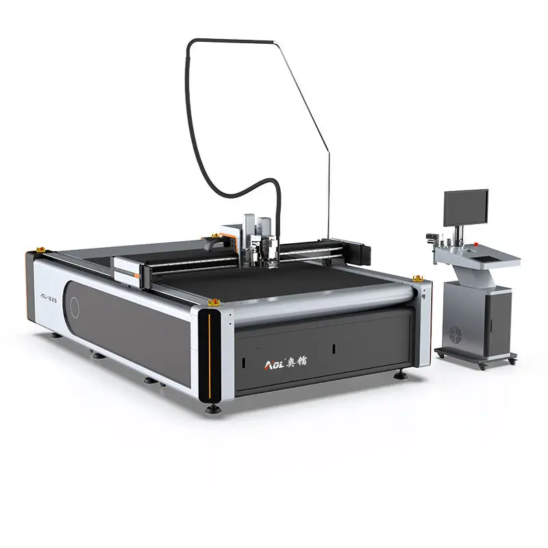 Auto Feeding Cnc Digital Automatic Vibrating Knife Artificial Leather Belt Curtain Blinds Oscillating Cutting Machine — image 6