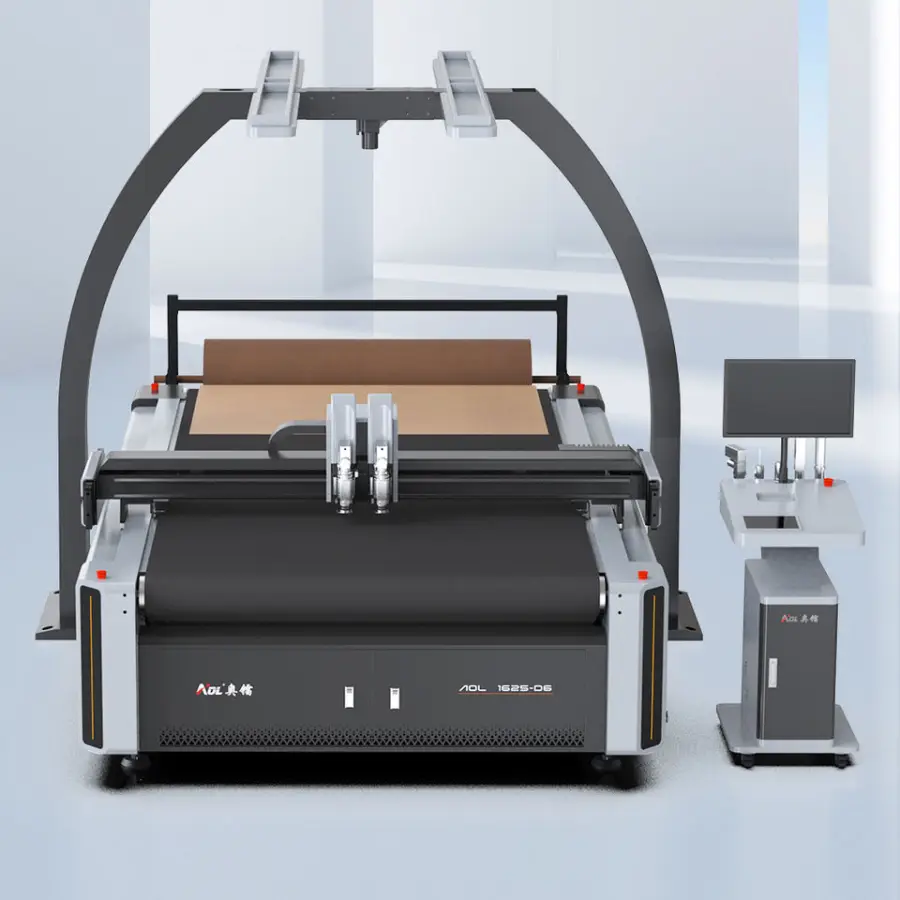 1625 Auto Feeding Digital Oscillating Knife Leather Cutting Machine — view 1