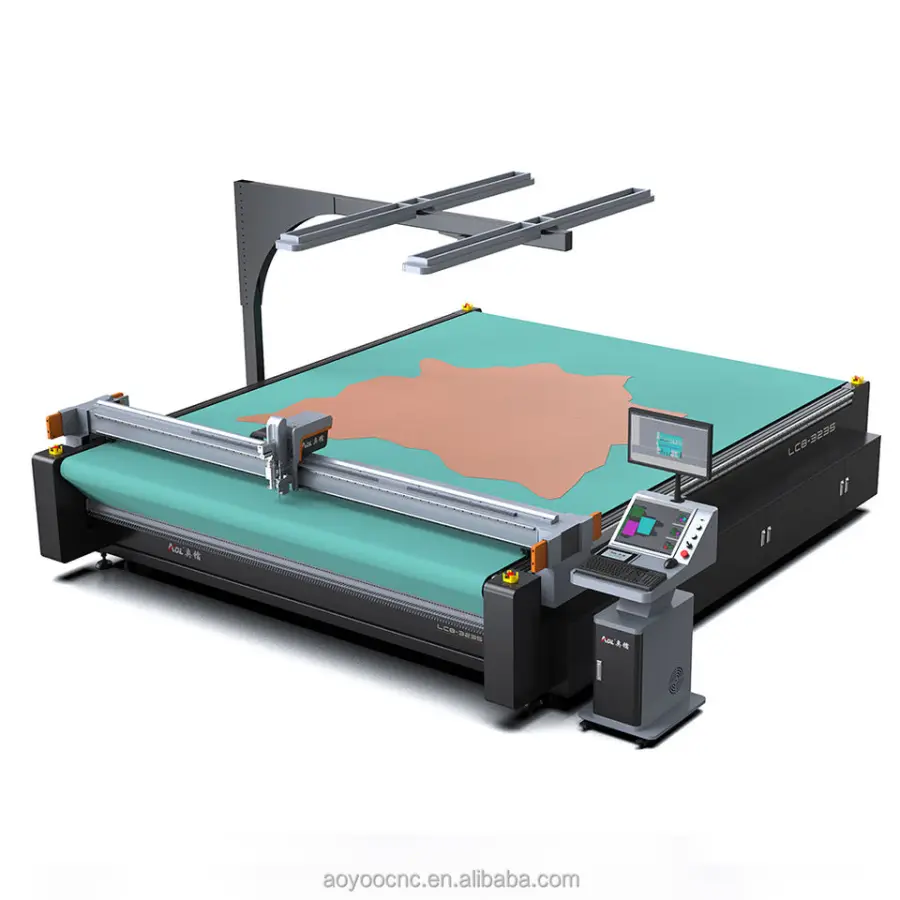 AOYOO Automatic Leather Cutting Machine Car Floor Mat Seat Cushion Cover Cutter with Camera — view 1