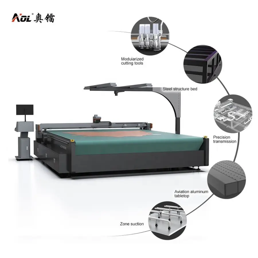 AOYOO CNC Oscillating Knife Leather Cutting Machine Automotive Grade Leather Shoes Glove Cutter — image 3