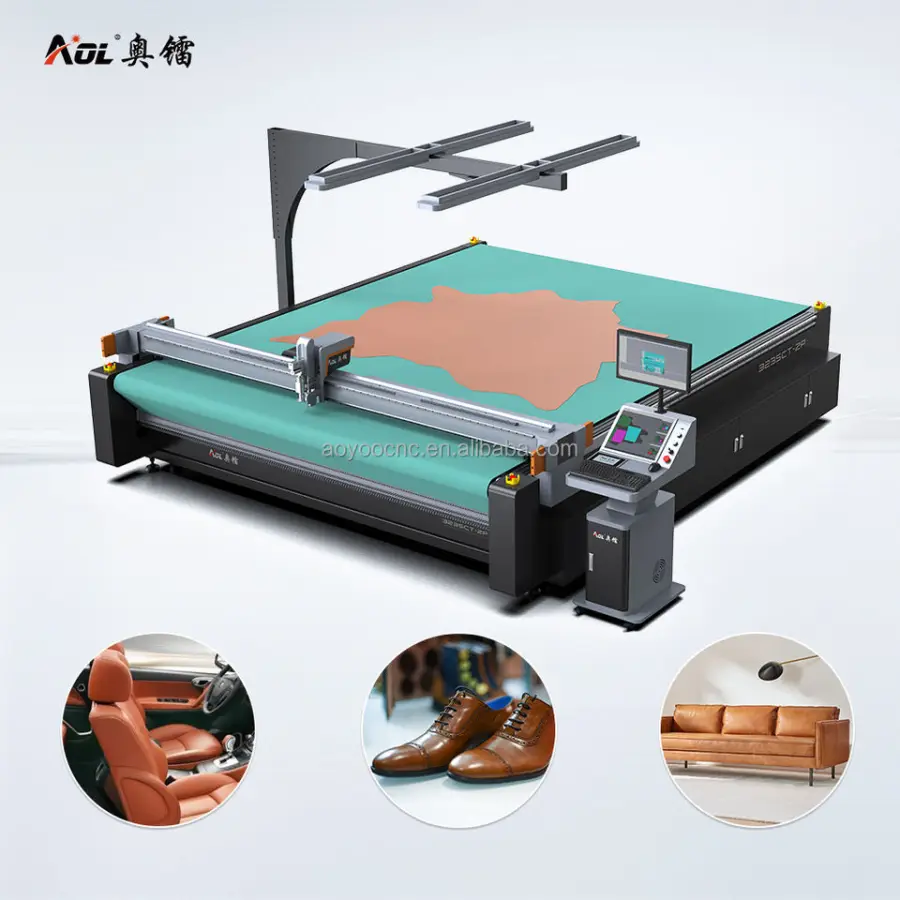 AOYOO CNC Oscillating Knife Leather Cutting Machine Automotive Grade Leather Shoes Glove Cutter — image 4