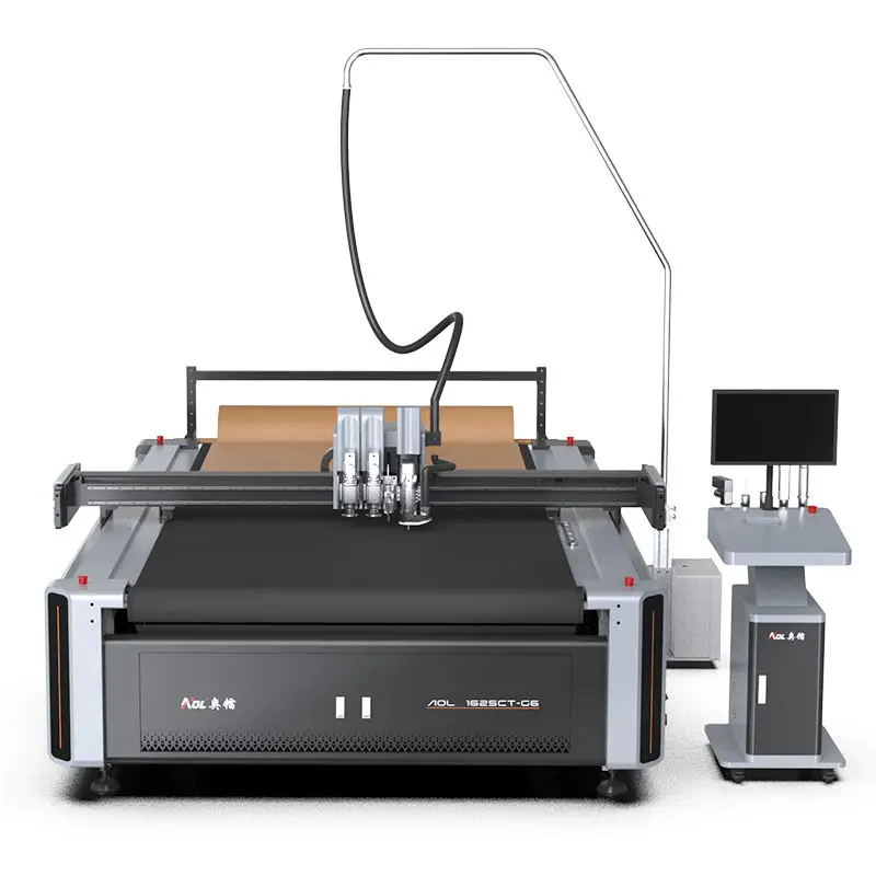 Automatic Cnc Digital Oscillating Knife Blade Cut Elastic Apparel General Bag Artificial Leather Belt Cutting Machine — view 1