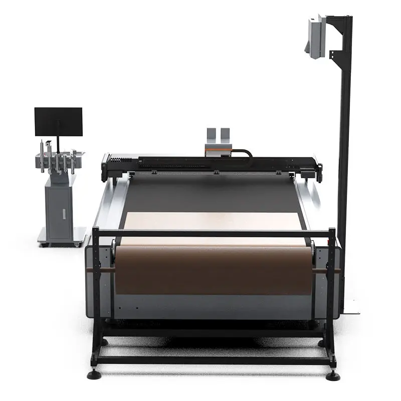 Oscillating Knife Automatic Fabric Cutting Table Cnc Leather Carpet Pvc Board Cutting Machine — image 3
