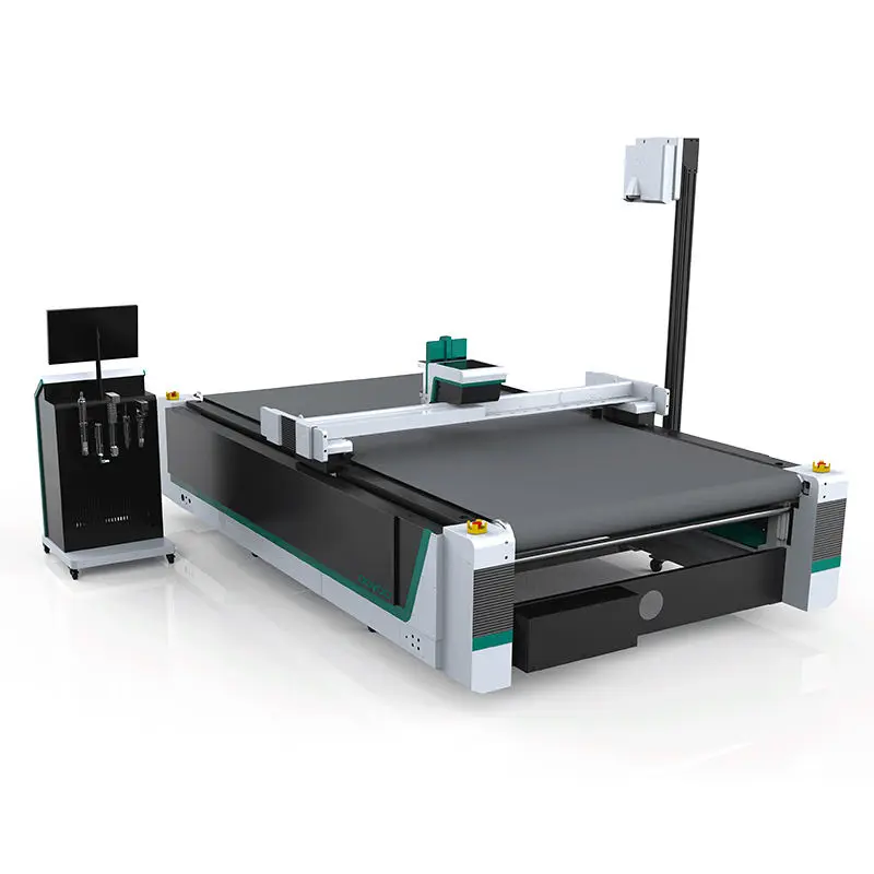 Automatic Cut Multi Layers Cloth Pvc Sofa Textile Fabric Cover Digital Full v Cutting Corrugated Cnc Oscillating Knife C — view 1