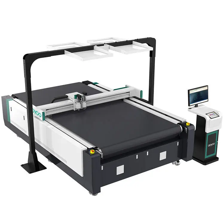 AOYOO Automatic Industrial Fabric Carpet Tufted Carpet/polypropylene Carpet/Velvet Carpet Digital Cutter Machine — view 4