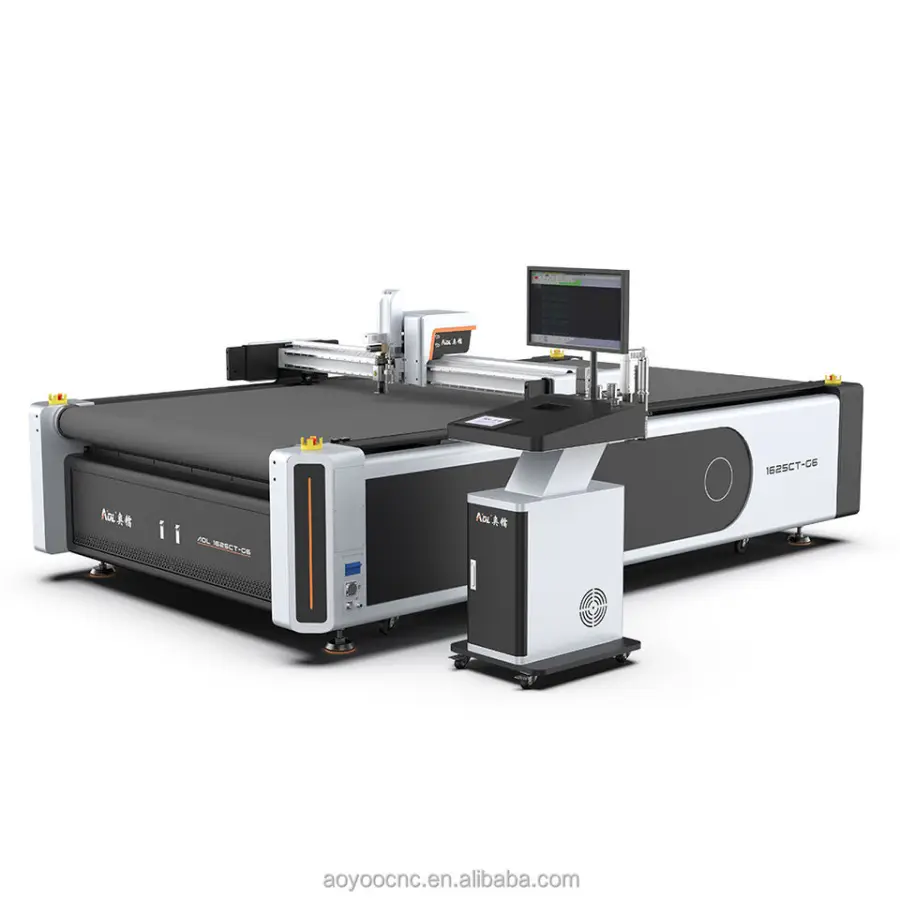 AOL 1625 Cnc Automatic Knife Flatbed Cutter Textile Fabric Flower Pattern Cutting Machine — view 1