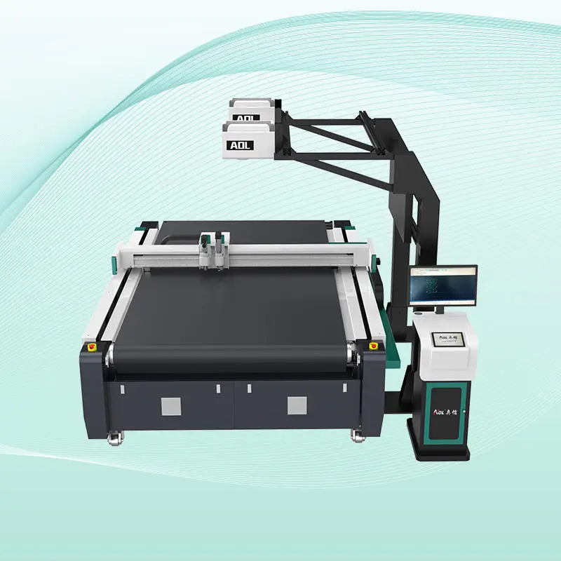 Digital Automatic Oscillating Apparel Pattern textile garments Round Knife Cutter Cnc Upholstery Fabric Cutting Machine — view 1