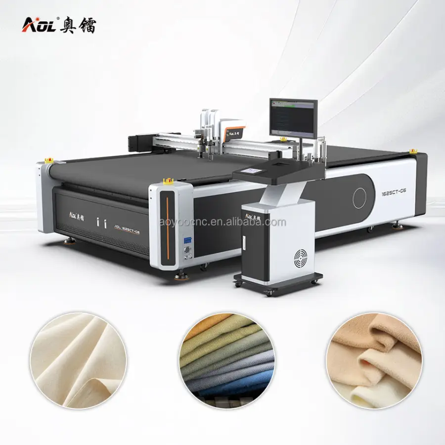 1625 1825 Cnc Digital Oscillating Blade Apparel Vibrating Rotary Knife Customized Suit t Shirt Cutting Machine — view 1