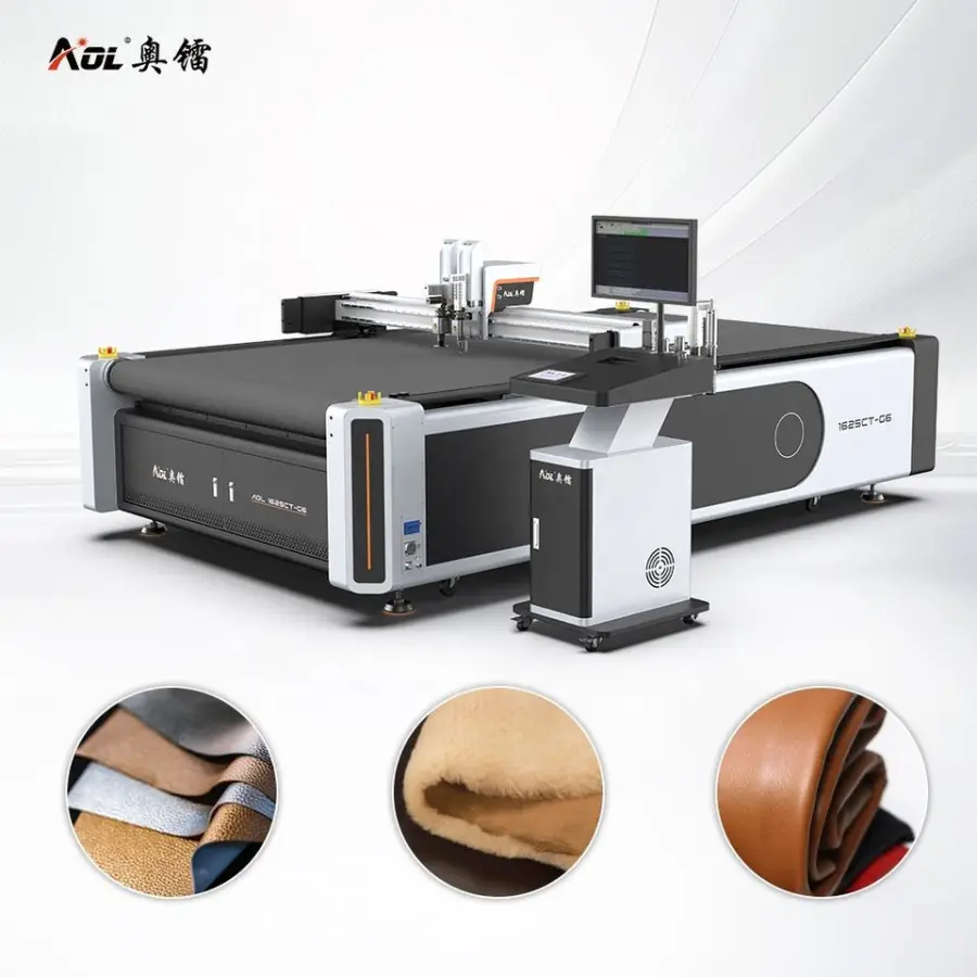 Singleply Cnc Automatic Fabric Cutter Tarpaulin Composite Textile Sportswear Garment Cutting Machine — view 1