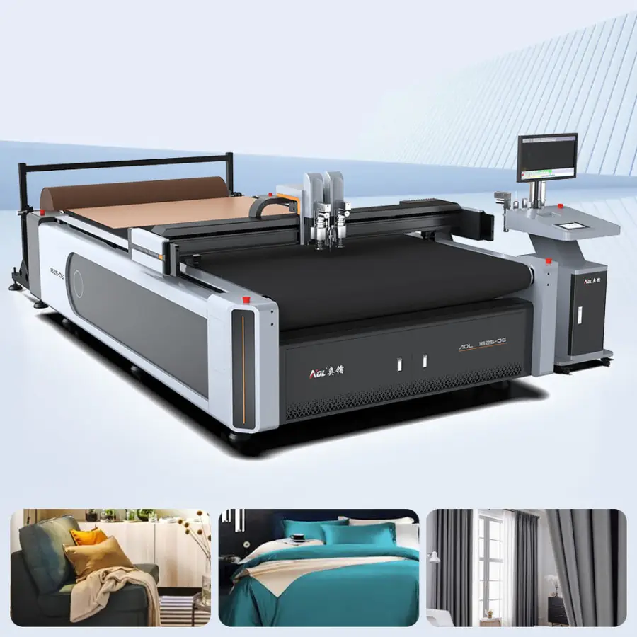 AOYOO Automatic Digital Single Layer Cotton Fabric Roll Cutting Machine Pet Felt Blind Fabric Cutter — view 1
