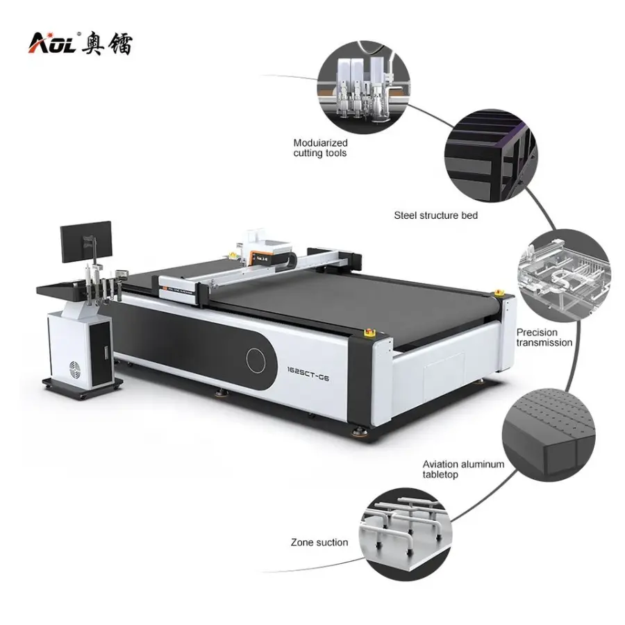 Singleply Cnc Automatic Fabric Cutter Tarpaulin Composite Textile Sportswear Garment Cutting Machine — image 3