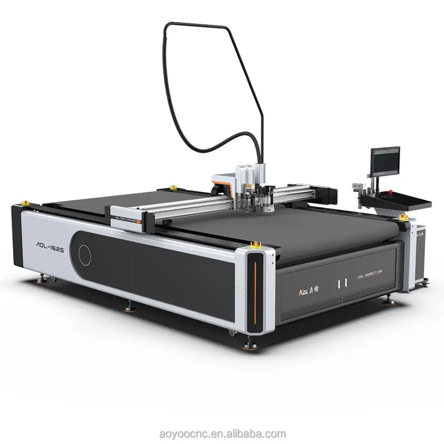 1625 Auto Feeding Automatic Digital Horizontal Oscillating Knife Cutting Bed Memory Mattress Sponge Eva Cnc Foam Cutter — view 4