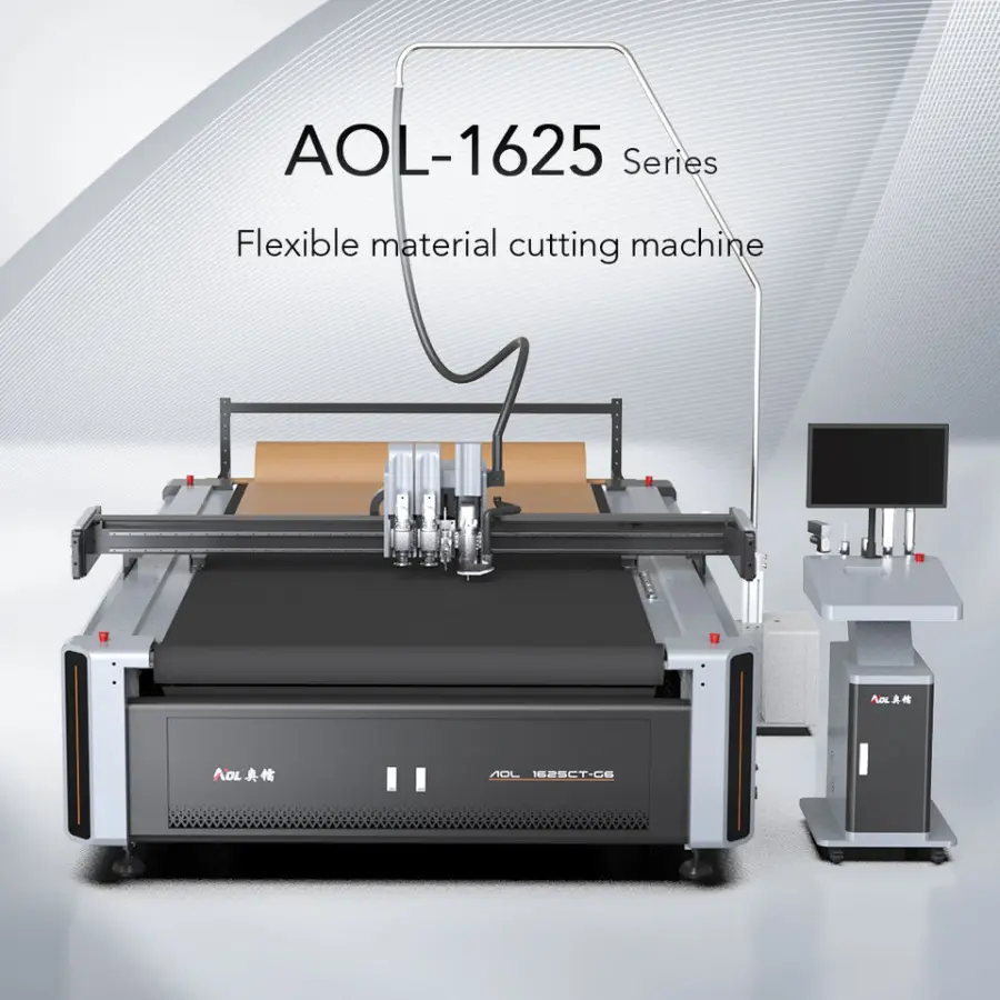 AOL New Upgrade Automatic Digital Oscillating Knife Cutter Cnc Sponge Foam Cutting Machine — image 3