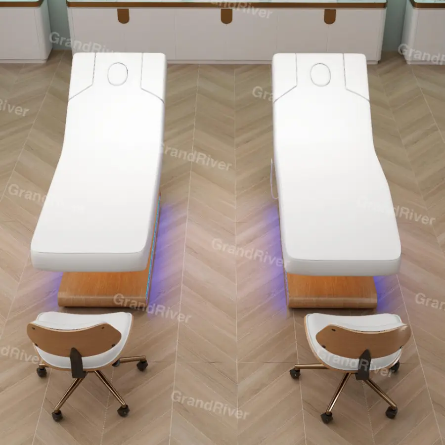 Hot Sale Electric Cosmetic Adjustable Bed Spa Furniture Massage Table Facial Bed for Beauty Salon — image 6