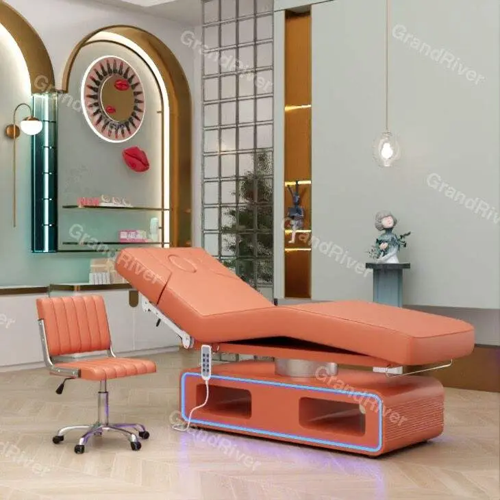 Manufacturer Price Salon Facial Spa Bed Chair Electric Automatic Lift 3 4 Motor Spa Electric Beauty Massage Table Bed — view 1