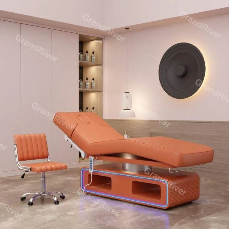 Manufacturer Price Salon Facial Spa Bed Chair Electric Automatic Lift 3 4 Motor Spa Electric Beauty Massage Table Bed — image 3