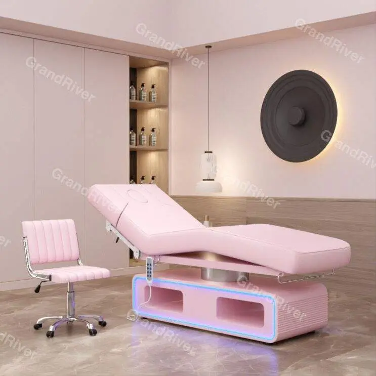 Manufacturer Price Salon Facial Spa Bed Chair Electric Automatic Lift 3 4 Motor Spa Electric Beauty Massage Table Bed — image 4