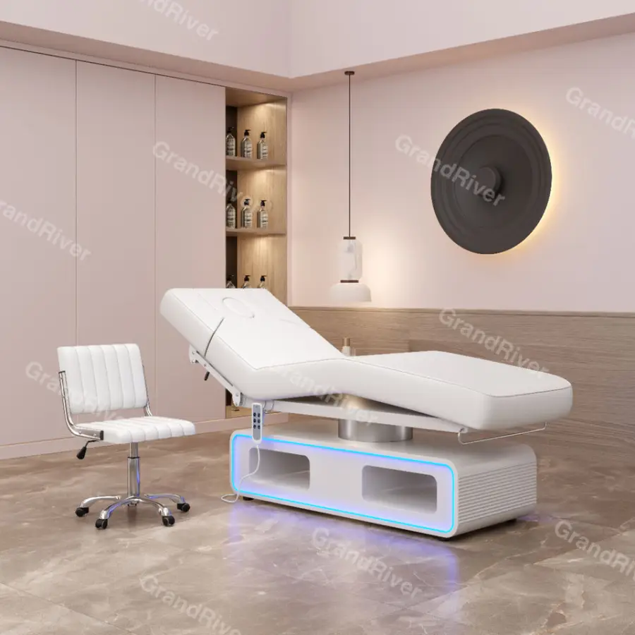 Manufacturer Price Salon Facial Spa Bed Chair Electric Automatic Lift 3 4 Motor Spa Electric Beauty Massage Table Bed — image 5