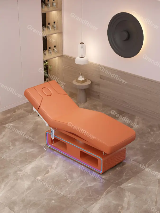 Manufacturer Price Salon Facial Spa Bed Chair Electric Automatic Lift 3 4 Motor Spa Electric Beauty Massage Table Bed — image 6