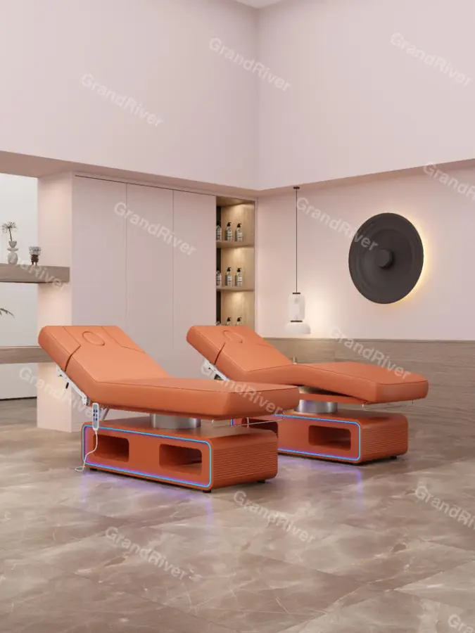 Manufacturer Price Salon Facial Spa Bed Chair Electric Automatic Lift 3 4 Motor Spa Electric Beauty Massage Table Bed — image 7