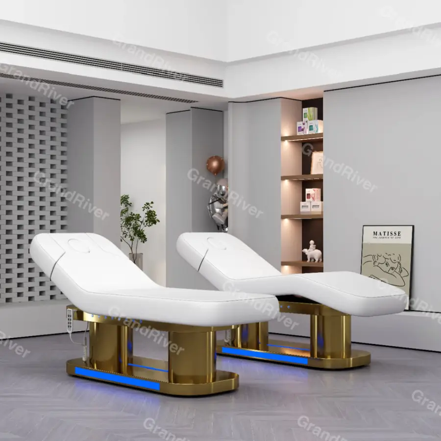 Modern Hot Selling SPA and Facial Treat Equipment and Massage Table with Oxford Leather Beauty Salon Furniture — image 3