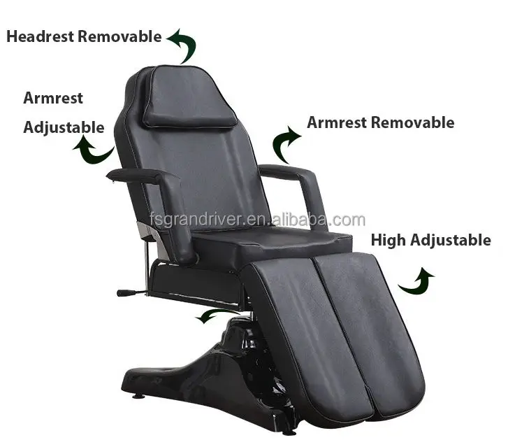 Hot Sale Height Adjustable and Backrest Therapy Spa Salon Cosmetic Beauty Treatment Massage Table Facial Bed — view 3