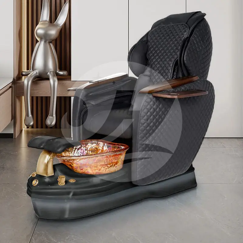 Modern Luxury Hot Sale Pedicure Massage Chairs Foot Spa OEM Adjustable Color Vibration for Nail Salon — image 5