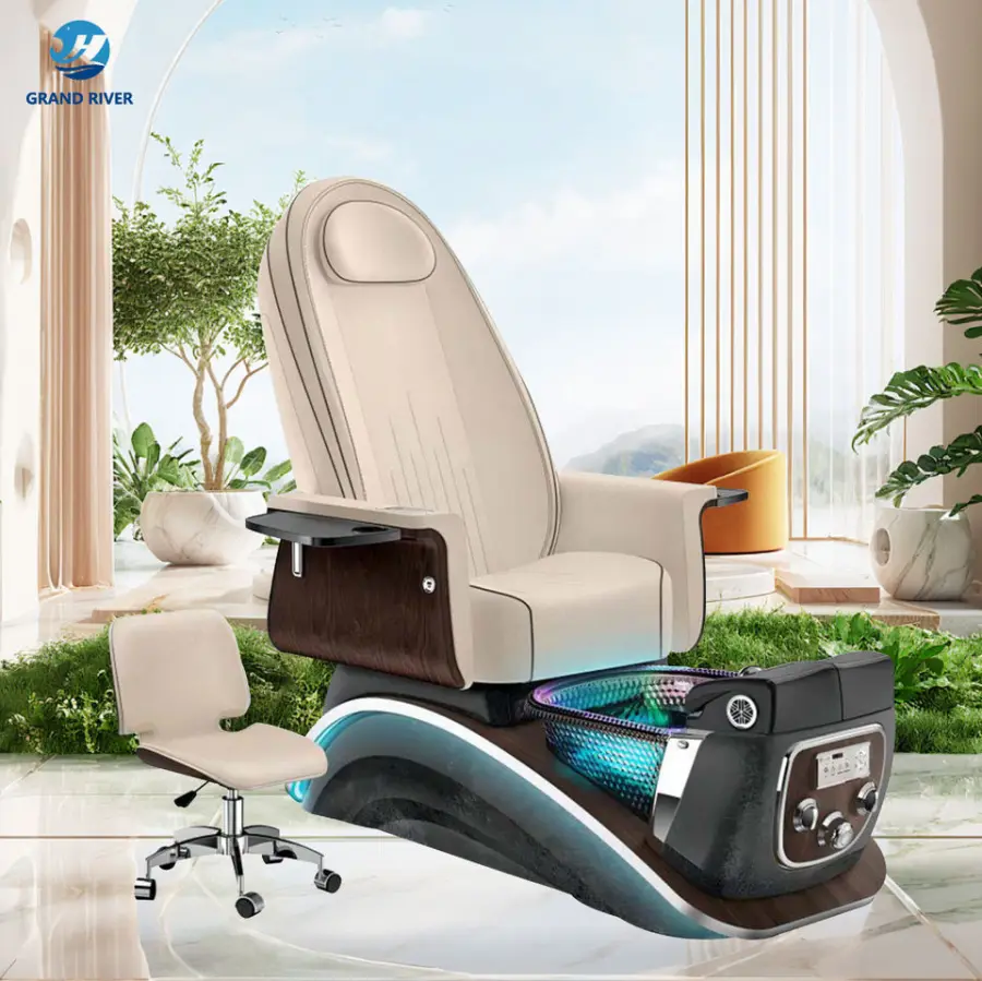 Best Price Nail Salon Furniture Foot Spa Pedicure Chair Reclining Knead Massage Manicure Pedicure Chairs Electric — image 3