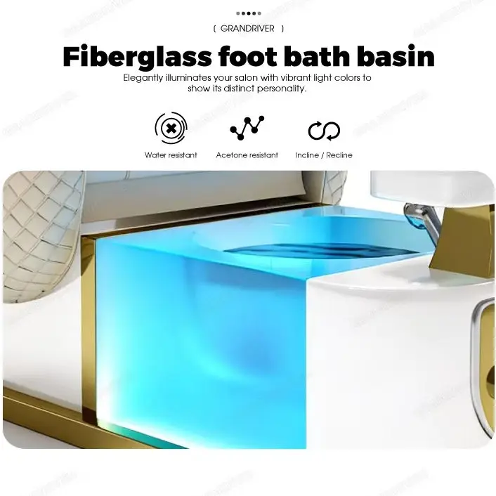Professional Full Body airbag Massage Luxury Pedicure Chair Nail Salon Foot Care Spa Chair for Manicure Electric — image 3