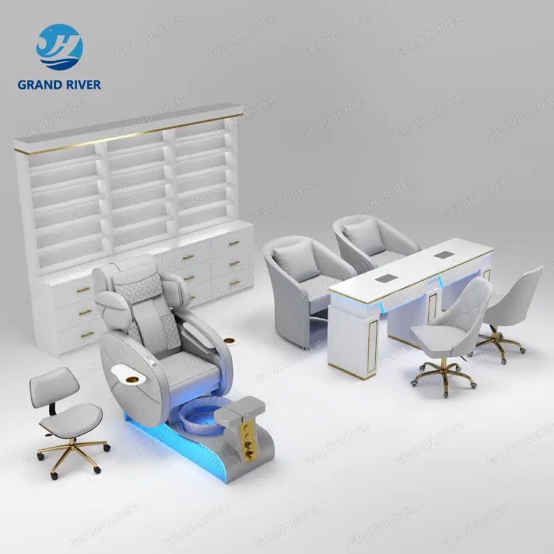 Multi Functional Stylish Electric Rotated Pedicure Chair Recliner Spa Foot Massage Nail Salon Furniture for Sale — image 4