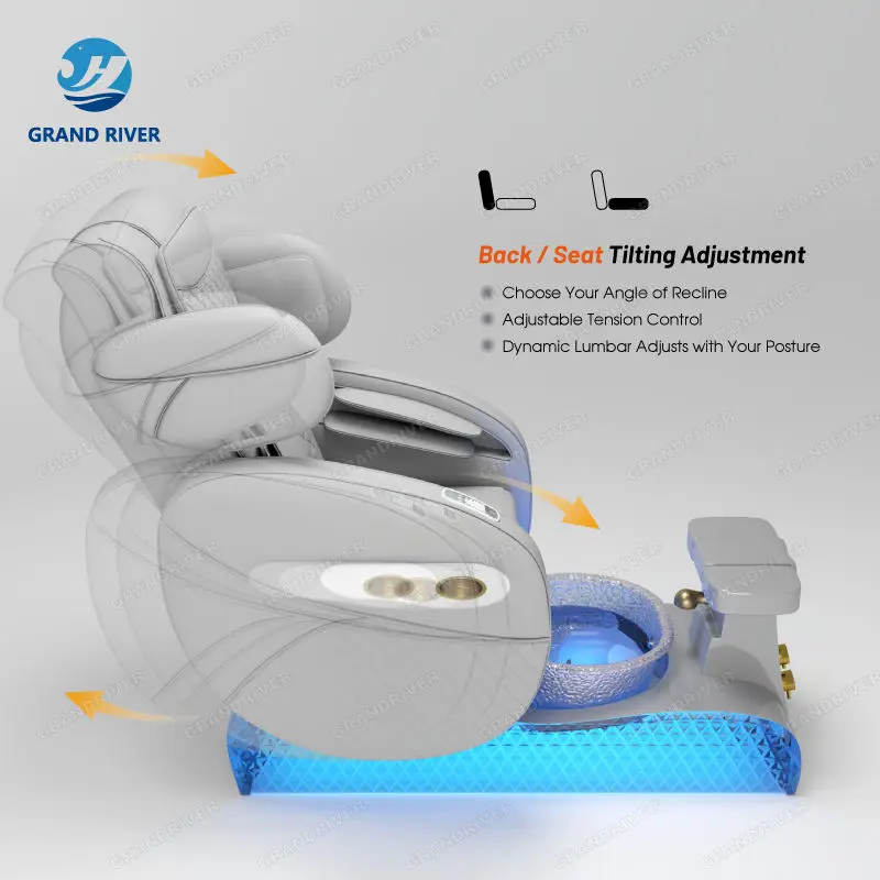 Multi Functional Stylish Electric Rotated Pedicure Chair Recliner Spa Foot Massage Nail Salon Furniture for Sale — image 7