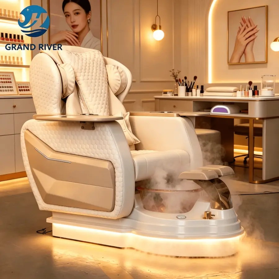 Wholesale Custom Magnetic Jet Foot Spa Massage Pedicure Chair for Manicure and Pedicure Station Recliner — view 1